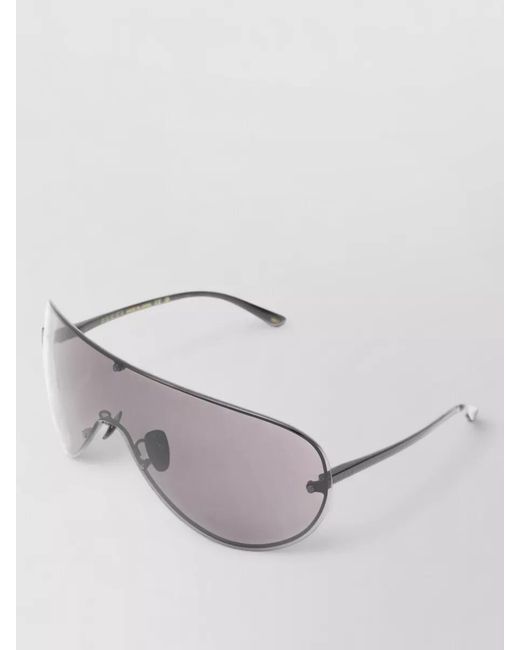 Gucci Gray Sunglasses Curved Frame Tinted Lenses Nose Pads