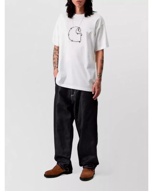 Carhartt White Short-Sleeve Cotton T-Shirt for men