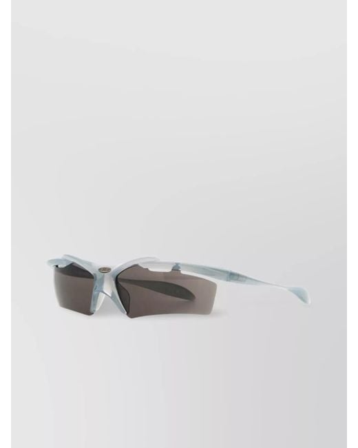 Balenciaga Gray Acetate Rectangle Sunglasses
