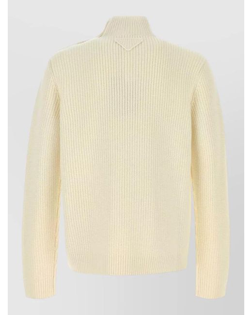Prada Natural Virgin Wool Jumper for men