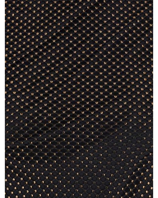 Sportmax Black Sheer Mesh Overlay Crewneck Knitwear