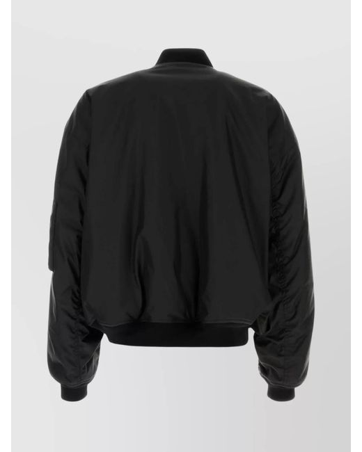 Balenciaga Black Nylon Bomber Jacket for men