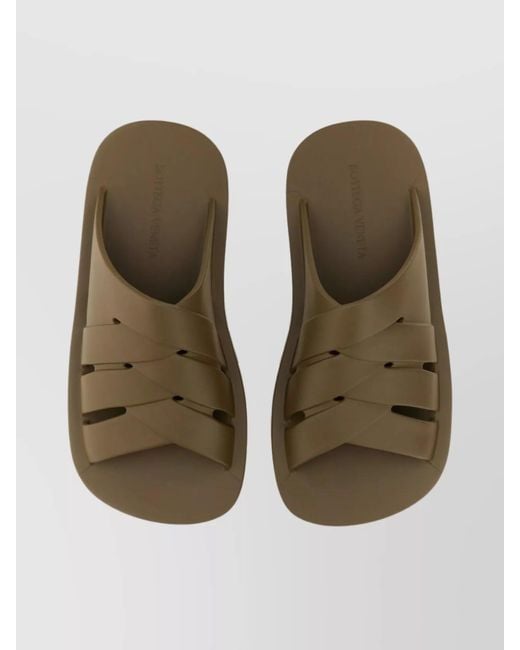 Bottega Veneta Brown Rubber Sandals for men