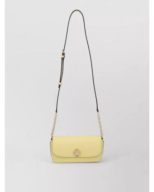 Michael Kors White Nolita Crossbody Bag Chain Flap Strap