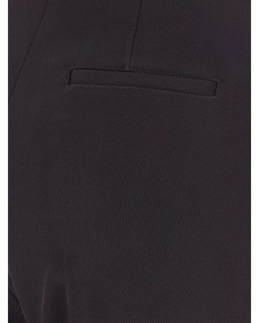 Tory Burch Blue Wool Straight-Leg Trousers