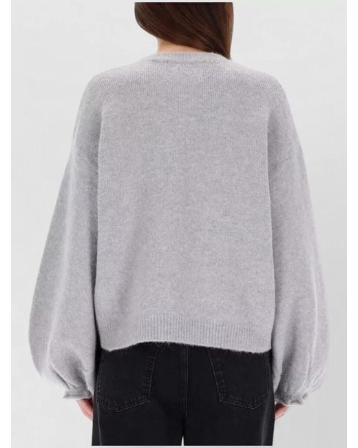 ROTATE BIRGER CHRISTENSEN White Wide Sleeve Sweater
