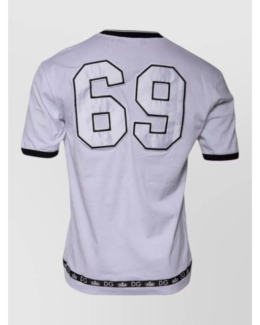 Dolce & Gabbana Gray Cotton Crew Neck Short Sleeve T-Shirt for men