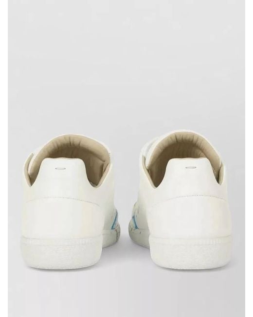 Maison Margiela Natural Low Top Sneakers Paint Splatter Design for men
