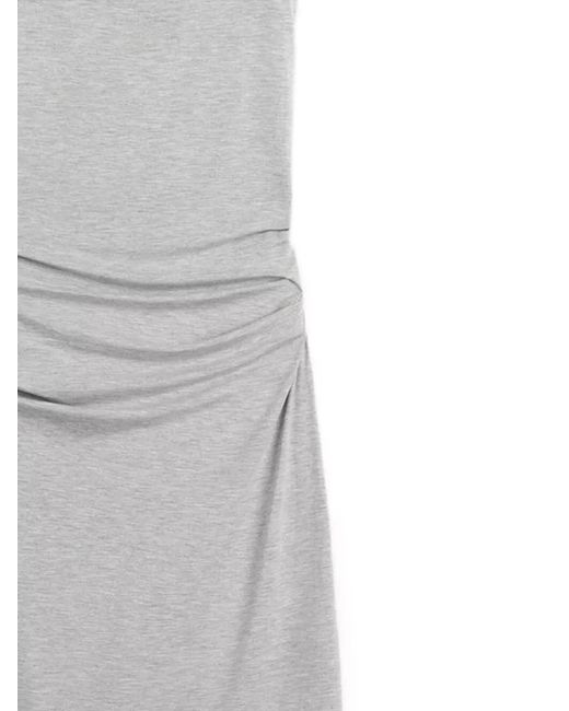 Totême  White Draped Sleeveless Midi Dress
