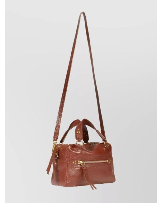 Jérôme Dreyfuss Brown Leather Clutch Bag