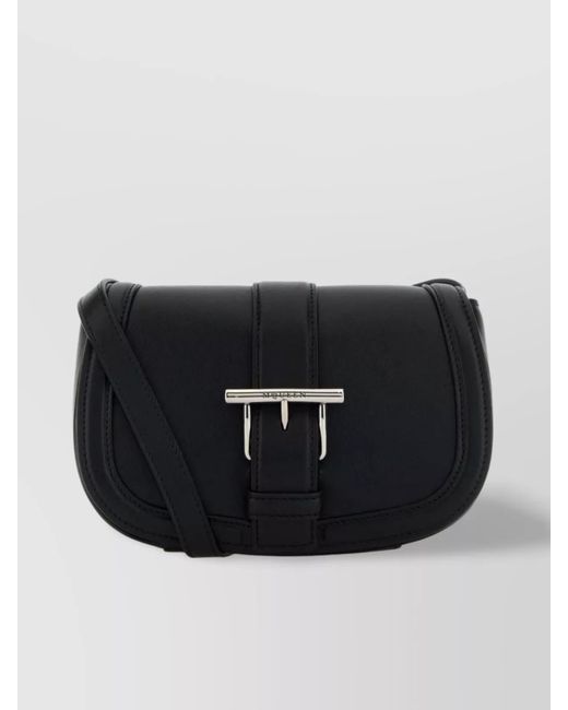 Alexander McQueen Black Small Leather Satchel Crossbody Bag