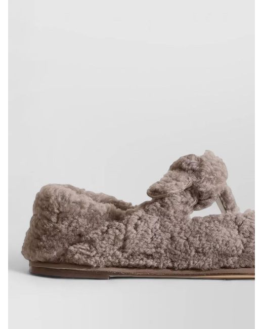 Hereu Multicolor Llasada Faux Fur Round Toe Ballerinas