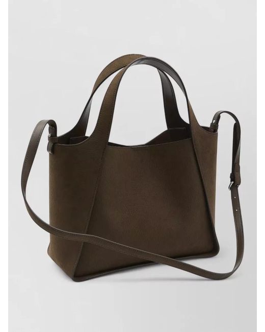 Stella McCartney Brown Alter Suede Vegan Fabric Tote Bag