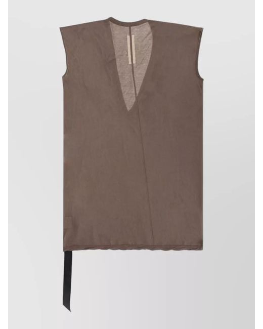 Rick Owens Brown Cotton Tank Top for men