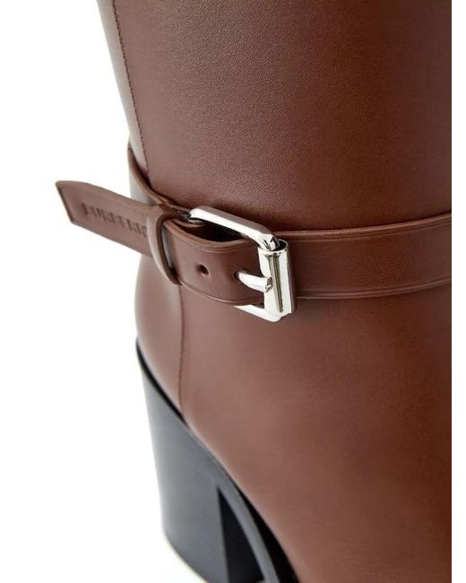 Burberry Brown Leather Ankle Boots