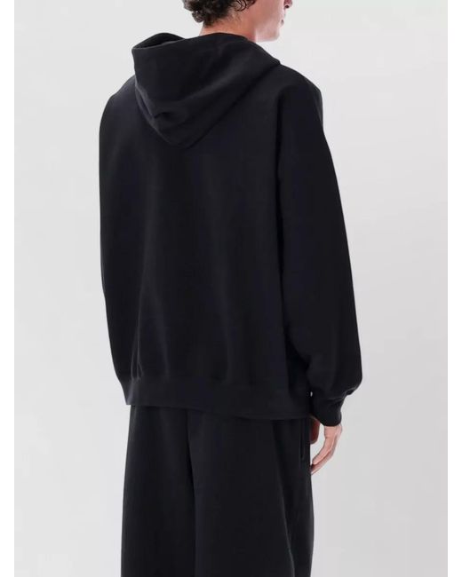 Y-3 Blue Oversized Pullover Hoodie Drawcord Hood for men
