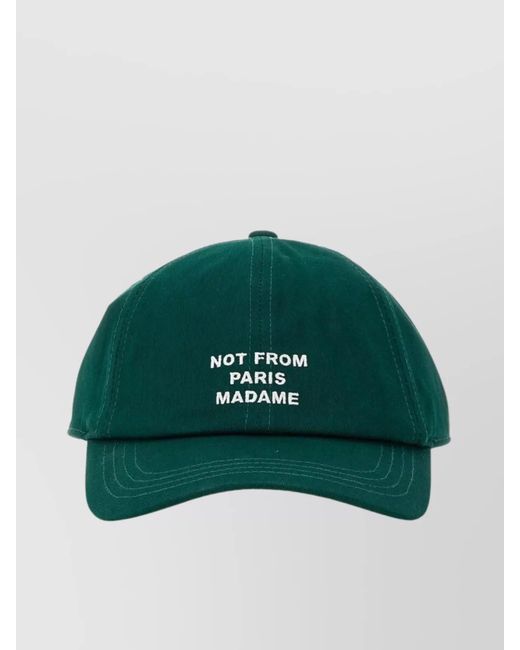 Drole de Monsieur Green Cotton Baseball Cap for men
