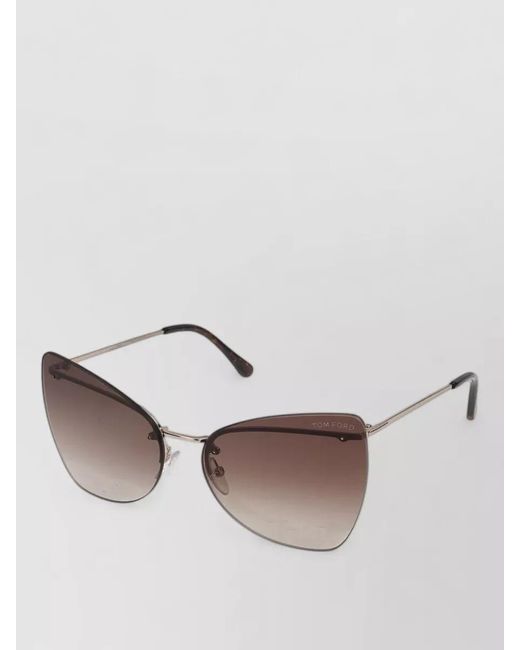 Tom Ford Brown Sunglasses Ft0716 28K Cat Eye Design
