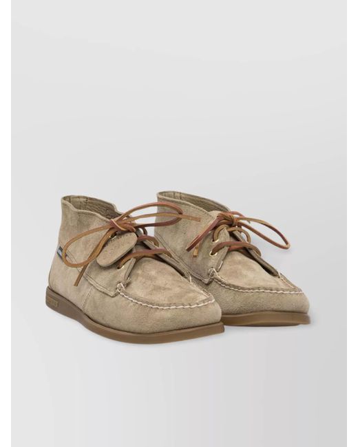 Sebago Men's Natural Suede Stitched Ankle Boots