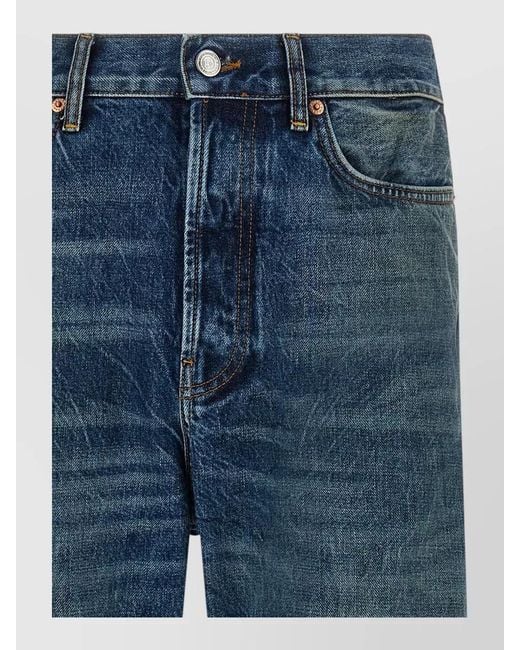 Department 5 Blue Curtis Jeans Straight Leg Belt Loops Back Pocket for men
