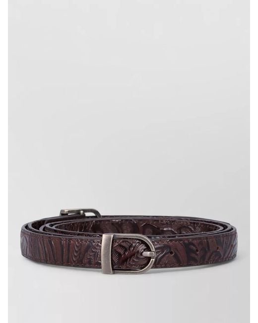 Low Classic White Dual Buckle Slim Double Strap Belt