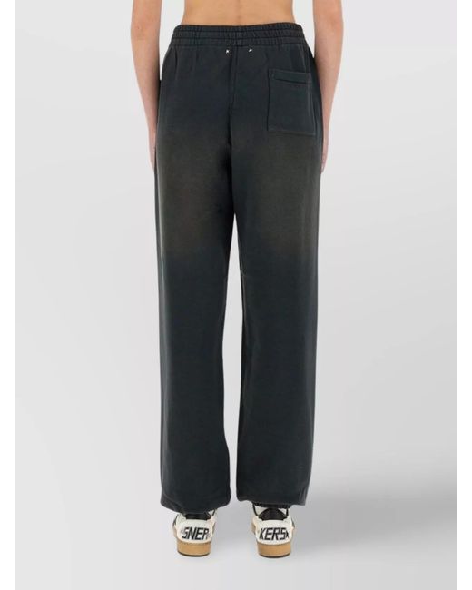 Golden Goose Deluxe Brand Blue Cotton Logo-Embroidered Track Pants