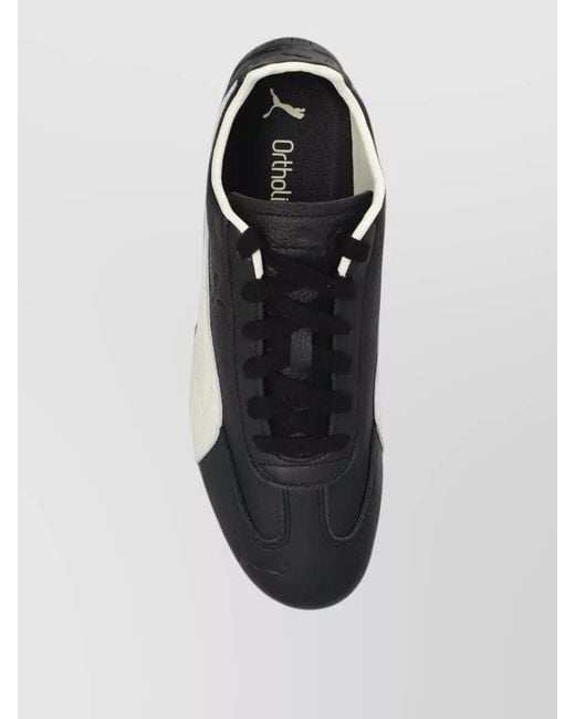 PUMA Gray Leather Speedcat Decon Lace-Up Sneakers