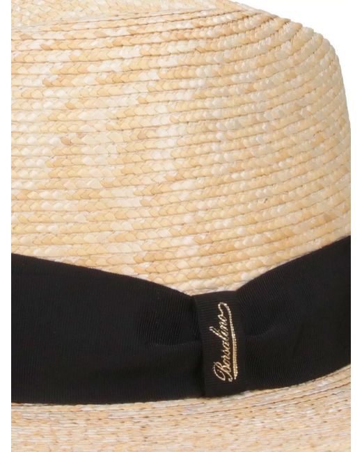 Borsalino Natural Wide Brim Straw Hat Band