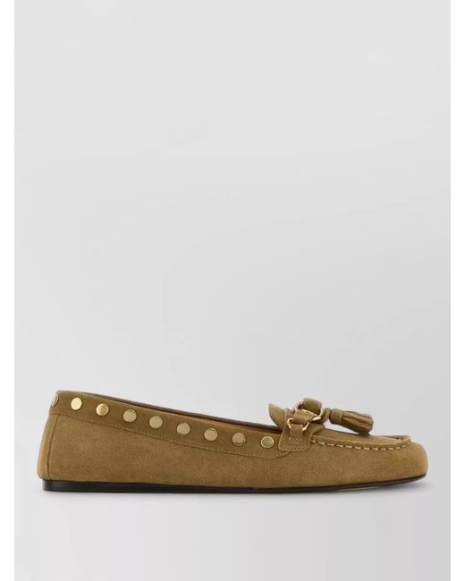 Isabel Marant Multicolor Loafers Flat Sole Studded Detail Tassel