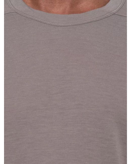 Rick Owens Gray Silk Blend Short-Sleeve T-Shirt for men