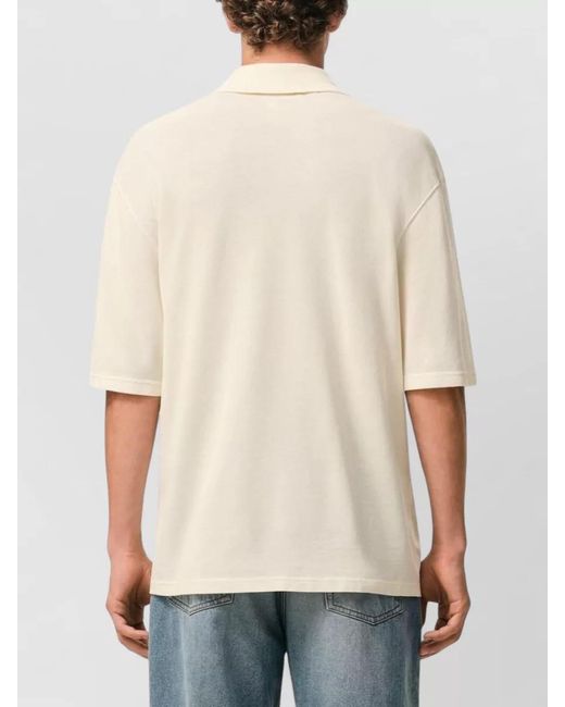 AMI Natural Cotton Boxy-Fit Polo Shirt for men