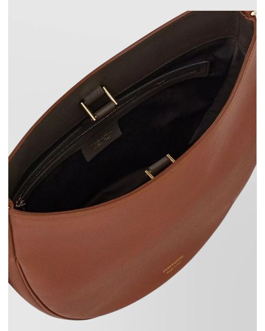 Ferragamo White Medium Leather Hobo Bag