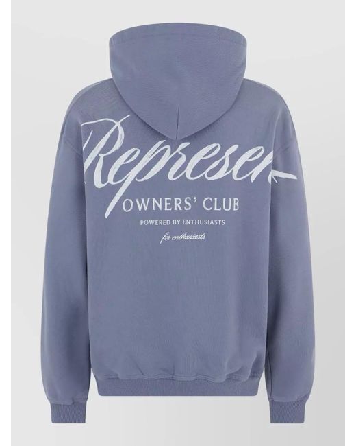 Represent Blue Owners Club Script Hooded Sweatshirt for men