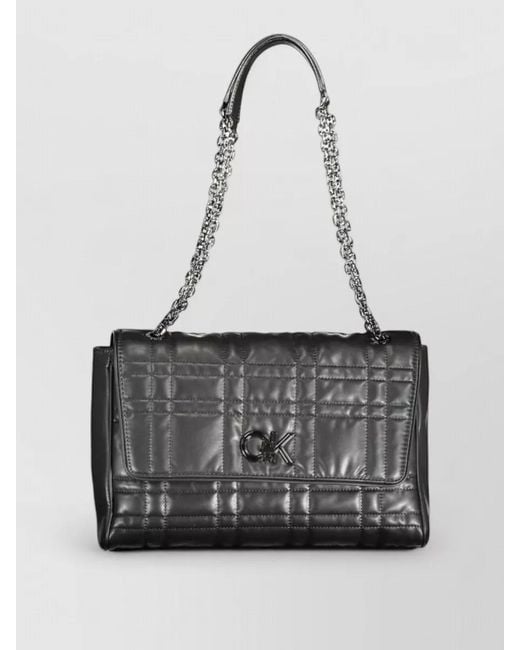 Calvin Klein White Quilted Clutch Bag
