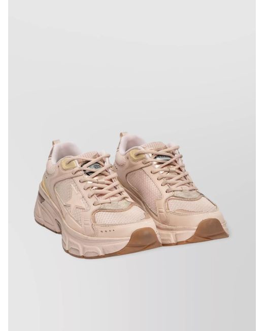 Golden Goose Deluxe Brand Pink Leather Low-Top Sneakers