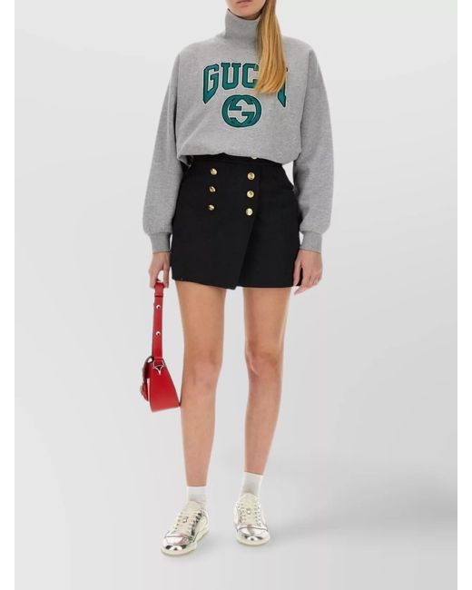 Gucci Gray Oversized Cotton Sweatshirt