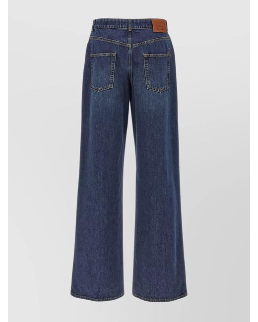 McQueen Blue Denim Wide-Leg Jeans