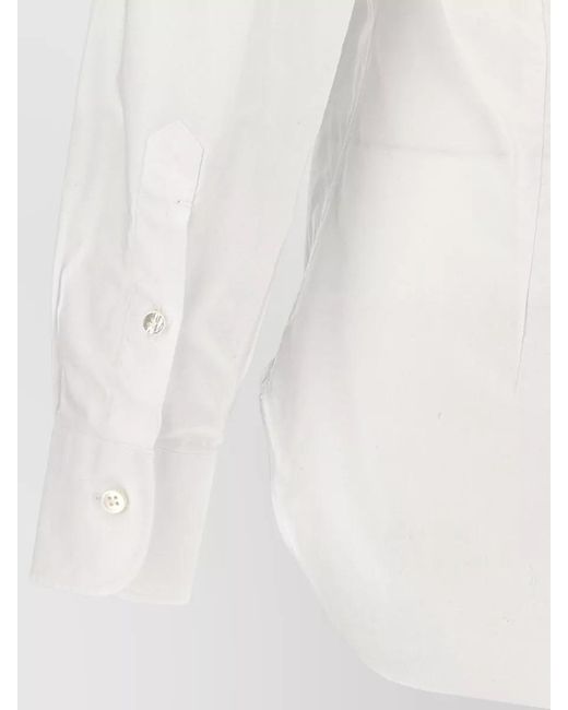 Barba Napoli White Culto Shirt Long Sleeves Style for men