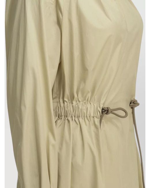 Max Mara Natural Long Dress Chemise Style Elastic Waist