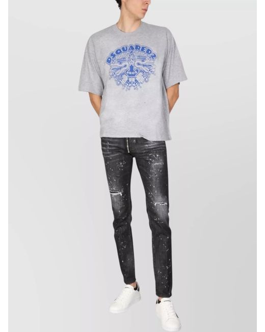 DSquared² White Logo Print T-Shirt for men