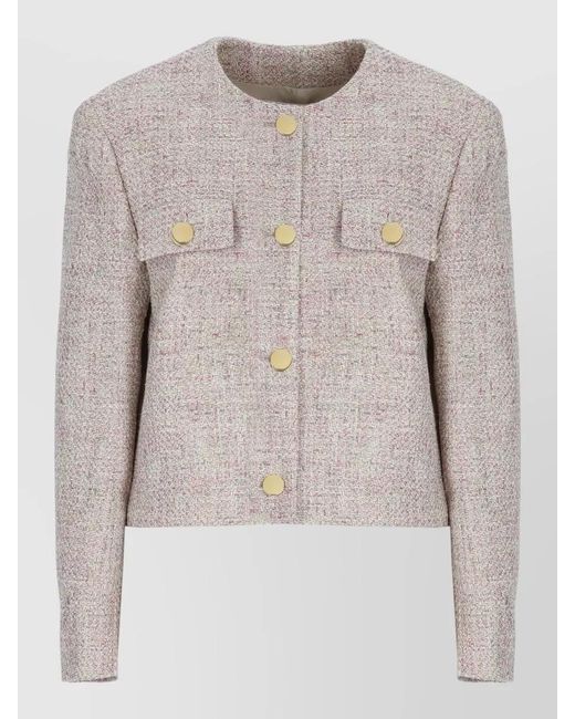 Lardini Multicolor Tailored Cropped Blazer And High Waist Trousers