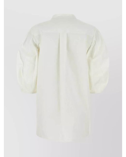 Chloé White Cotton Poplin Blouse