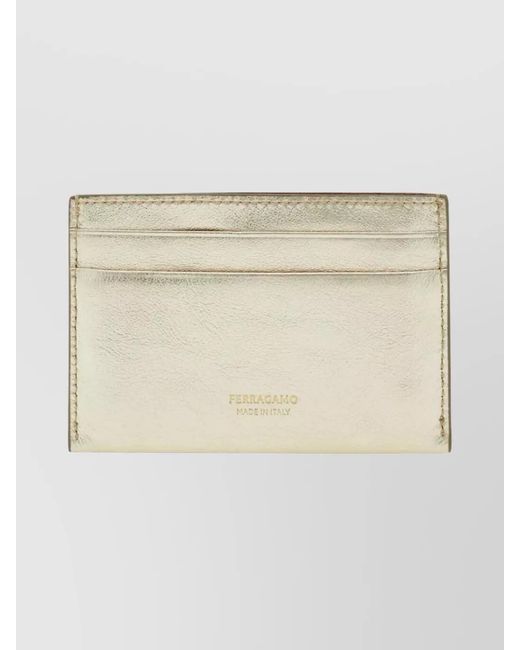 Ferragamo Natural Leather Card Holder