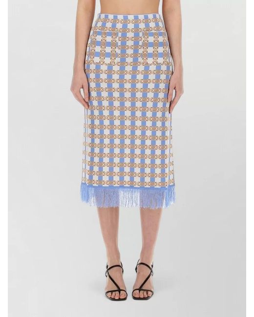 Baum und Pferdgarten Multicolor Callis Skirt Check Pattern Fringe Hem