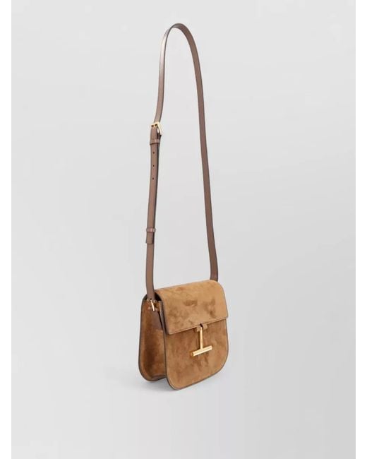 Tom Ford White Tara Mini Leather Crossbody Bag