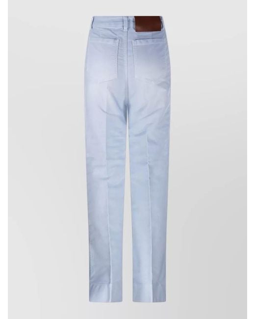 Victoria Beckham Blue Denim Straight-Leg Jeans
