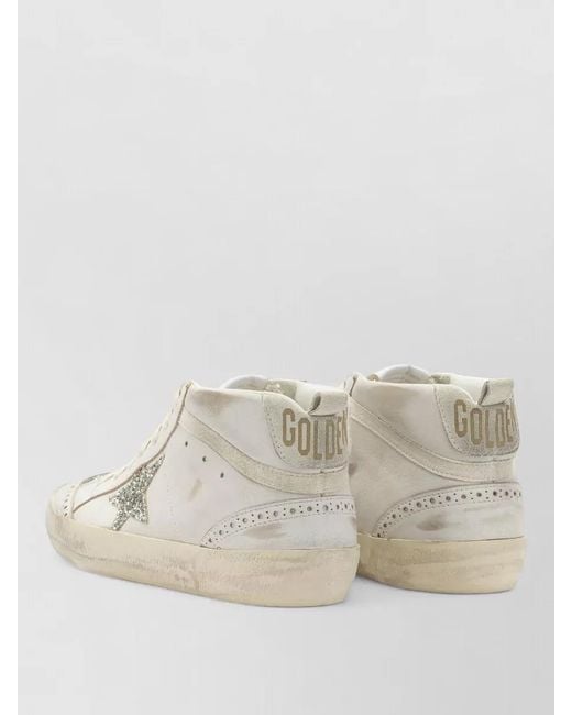 Golden Goose Deluxe Brand Natural Leather Mid Star High-Top Sneakers