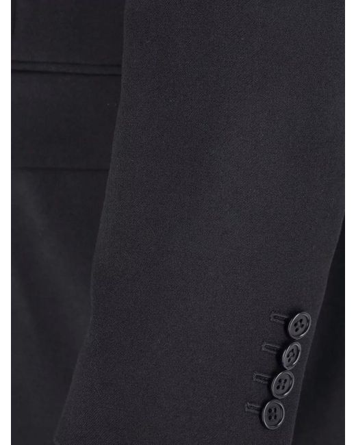 sunflower Black Tailored Blazer Chest Pocket Front Flap for men