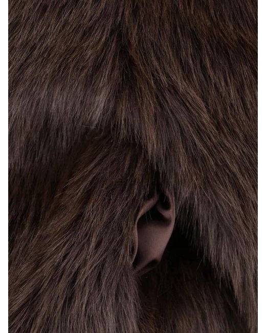 Frankie Shop Black Faux Fur Coat