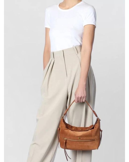 Jérôme Dreyfuss Brown Shoulder Bag Hobo Style Adjustable Strap